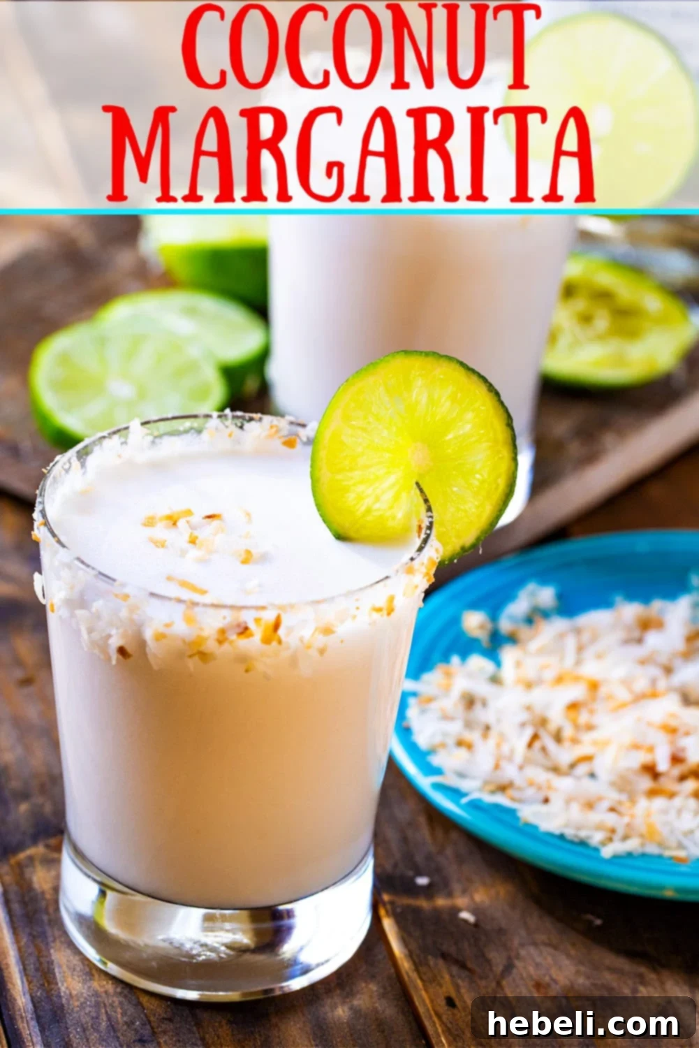 A stunning shot of a Coconut Margarita, highlighting its smooth texture and inviting appeal.