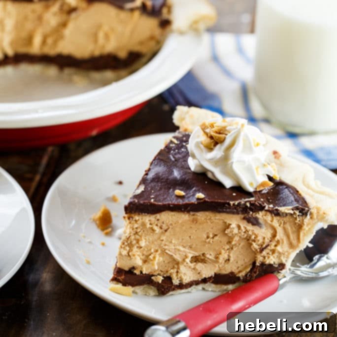 Ultimate Chocolate Peanut Butter Indulgence 2 Decadent Chocolate Peanut Butter Pie Slice