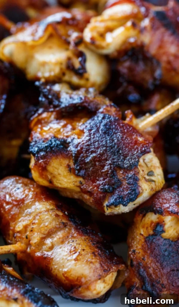 Smoky BBQ Bacon Chicken Poppers 7 Stubb's Chicken Marinade and Spicy BBQ Sauce with chicken.