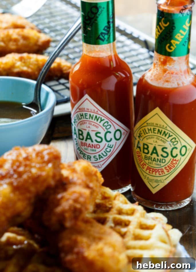 Chicken and Waffles with Tabasco Maple Syrup