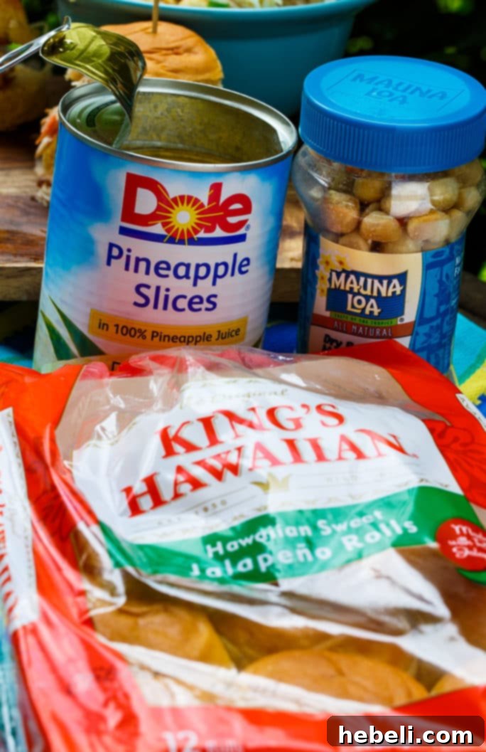 Hawaiian Foods Week banner with Hawaiian Sliders, emphasizing the celebratory aspect