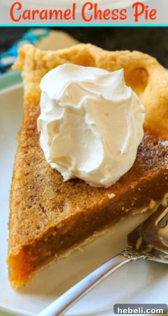 Decadent Caramel Chess Pie 6 A beautifully presented slice of Caramel Chess Pie, ready to be served and enjoyed, showcasing its golden crust and creamy filling with a hint of caramel color.