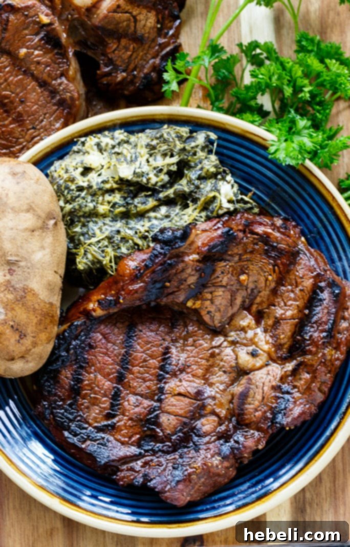 Balsamic Soy Rib-Eye Steaks