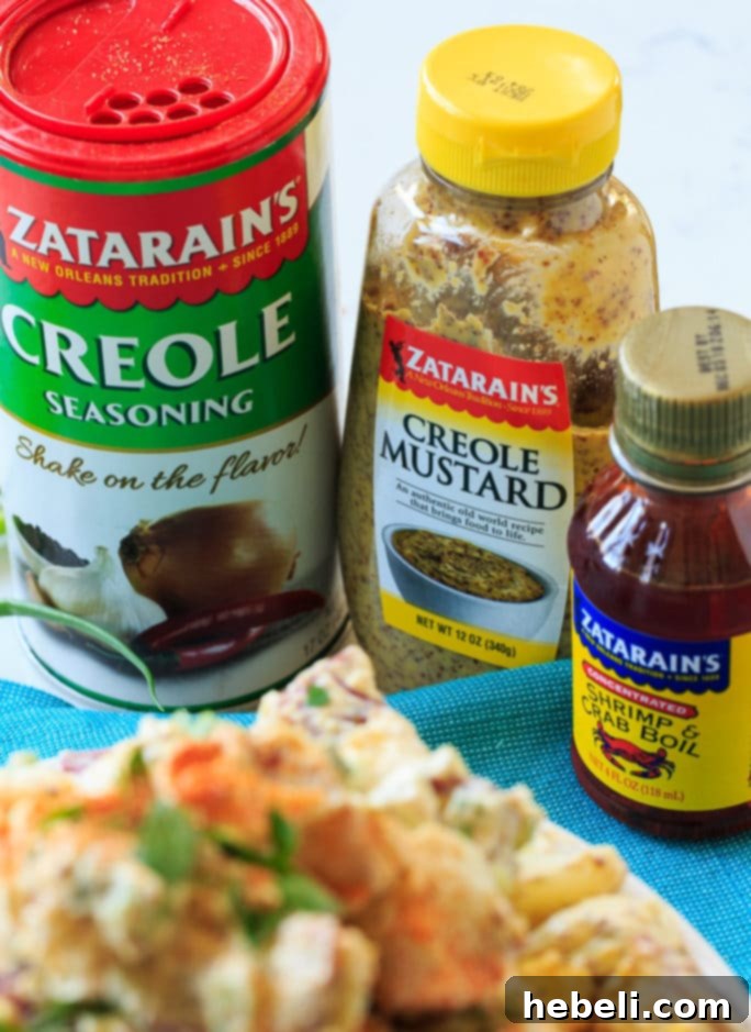 Creole Potato Salad seasoned with Zatarain's blend
