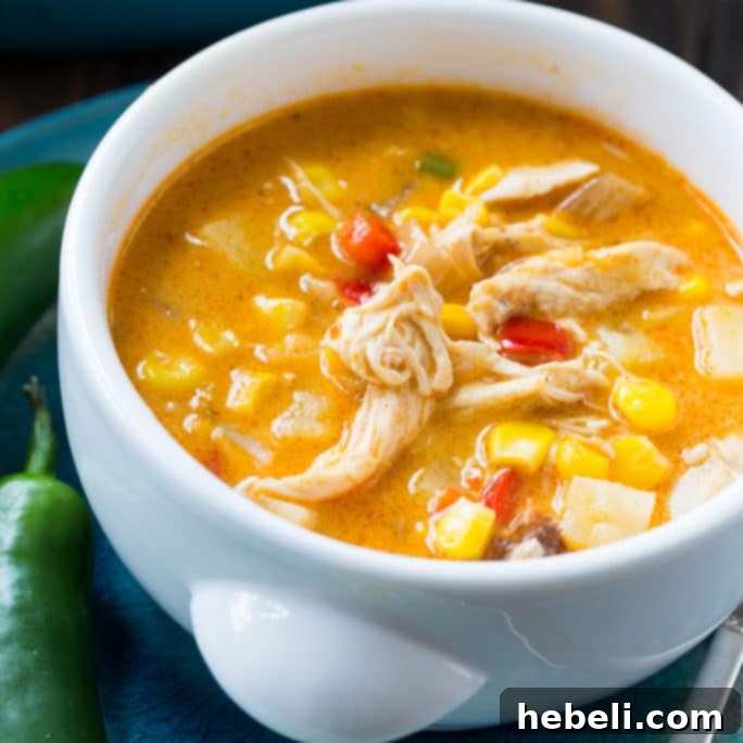 Creamy Spicy Chicken & Sweet Corn Chowder 2 Hearty Spicy Chicken and Corn Chowder