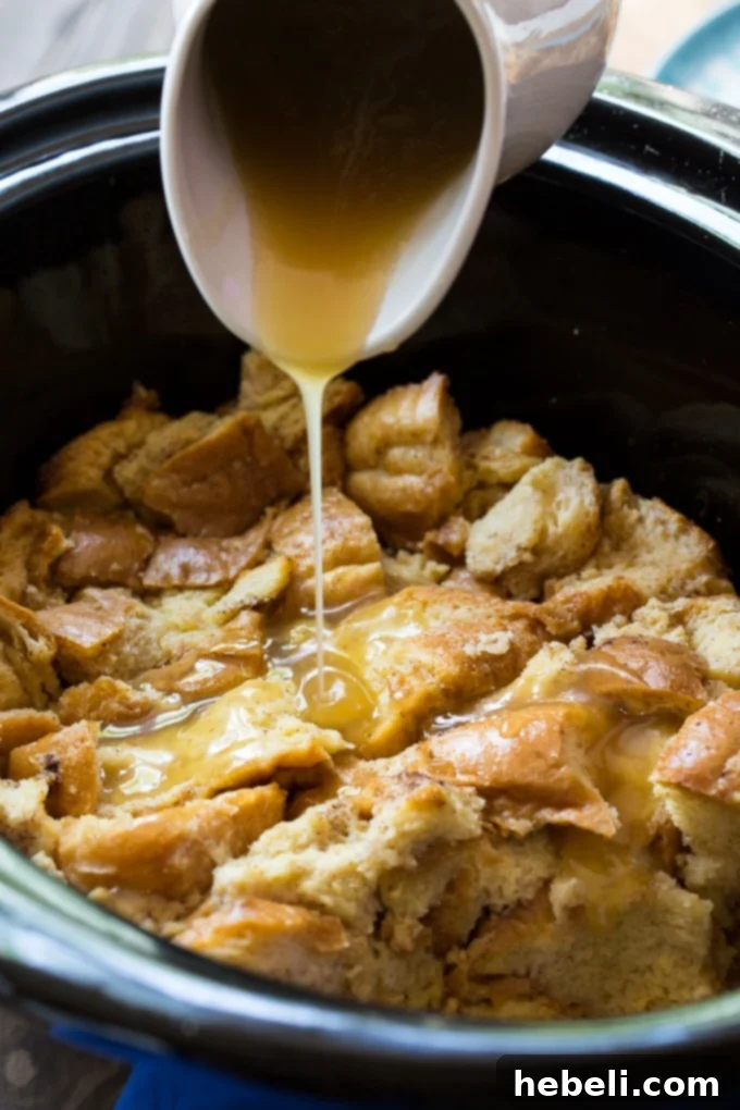 Luscious Slow Cooker Tres Leches Bread Pudding 2 Slow Cooker Tres Leches Bread Pudding, a moist and rich dessert perfect for any occasion