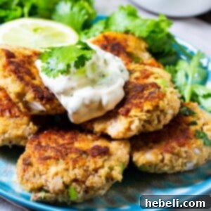 Final plating of Salmon Croquettes with Cilantro Mayonnaise.
