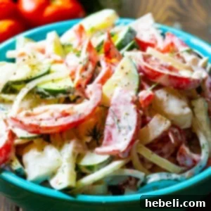 Velvet Tomato Cucumber Delight 5 Creamy Tomato and Cucumber Salad