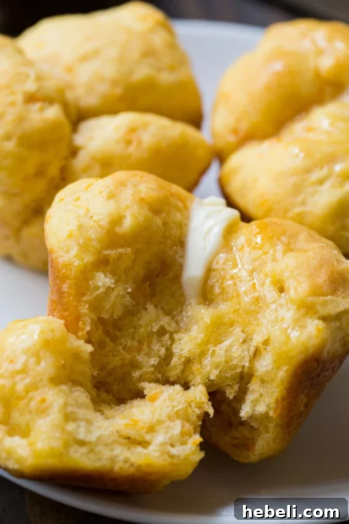 Delicious Sweet Potato Cloverleaf Rolls ready to be served