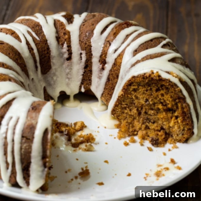 Cinnamon Caramel Applesauce Coffee Cake, a perfect fall breakfast