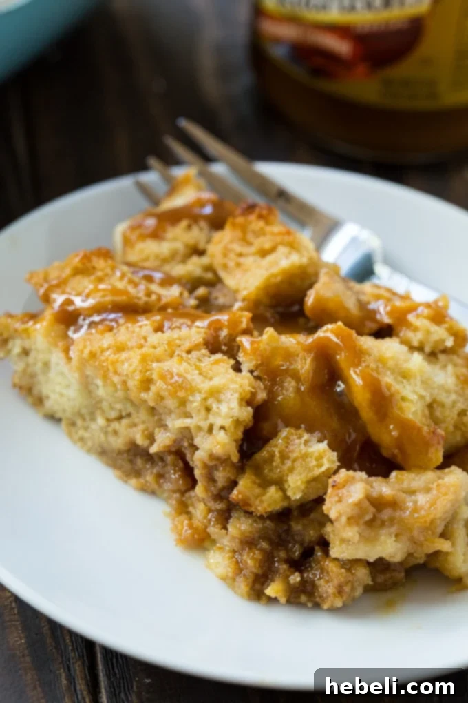 Decadent Butterscotch French Toast Bake 5 Close-up of the delicious Butterscotch French Toast Casserole.