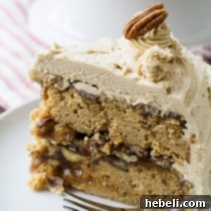 Pecan Pie Layer Cake close up