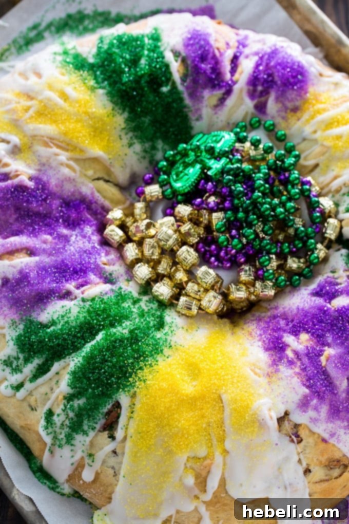 Cinnamon-Pecan King Cake - Delicious Mardi Gras Dessert