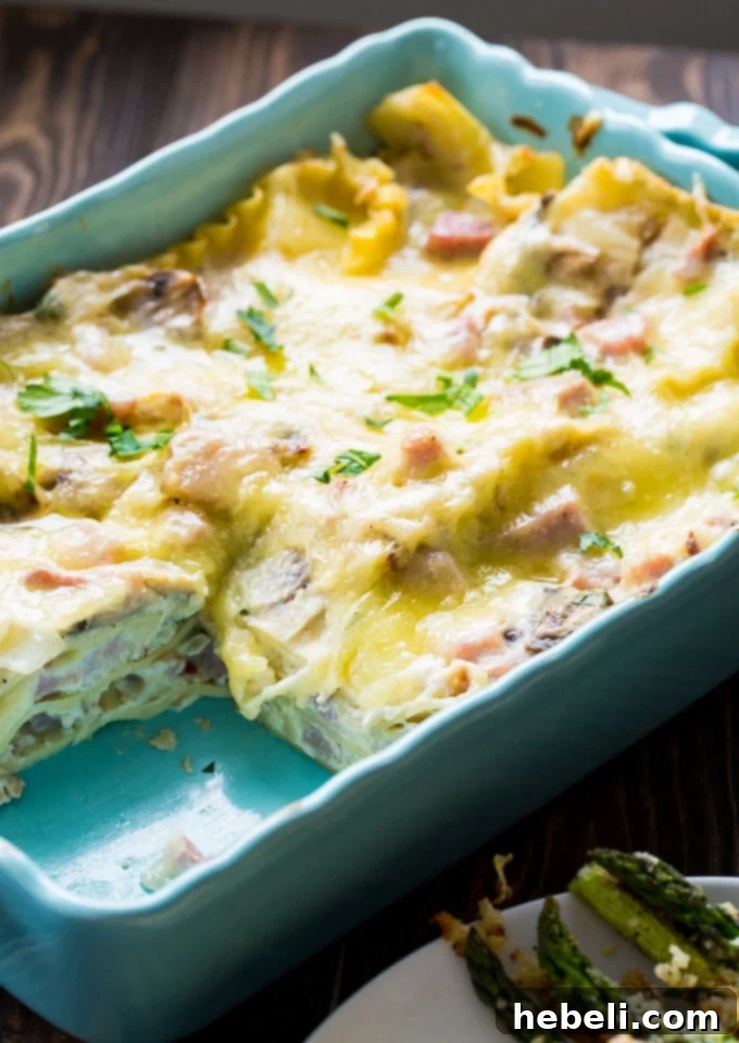 Creamy Ham Lasagna is a great way to use up leftover ham.