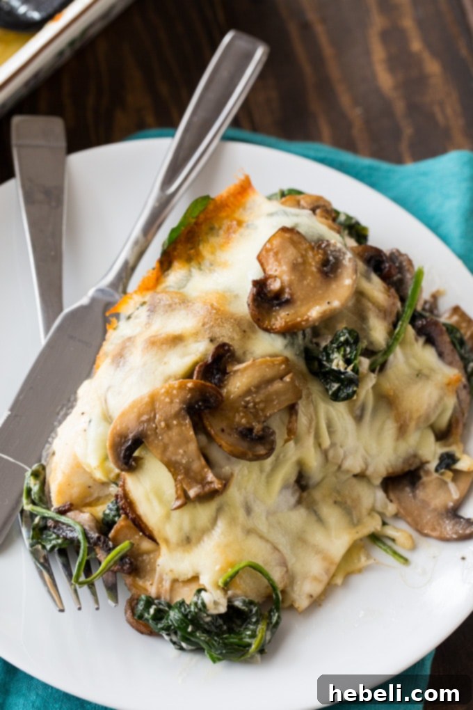 Recipe for Creamed Spinach and Mushroom Smothered Chicken with delicious toppings