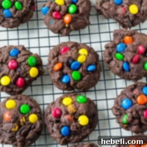 Double Chocolate M&M Cookies