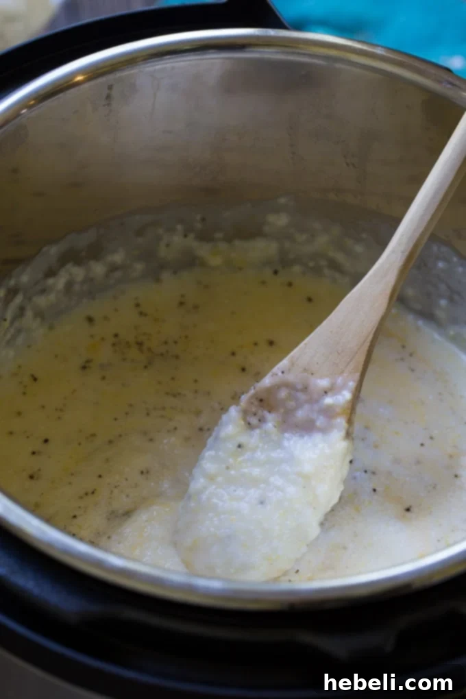 Instant Pot Grits: No more standing over the stove stirring for perfect texture!