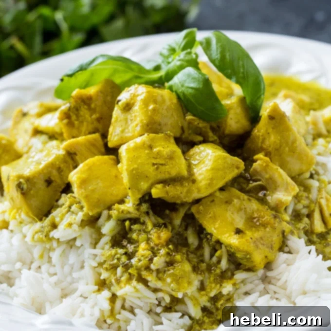 Creamy Slow Cooker Basil Coconut Chicken 2 Crock Pot Basil Coconut Curry - A vibrant slow cooker chicken dish