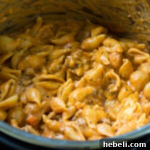 Hearty Creamy Instant Pot Beef and Shells 6 Instant Pot Creamy Shells and Beef