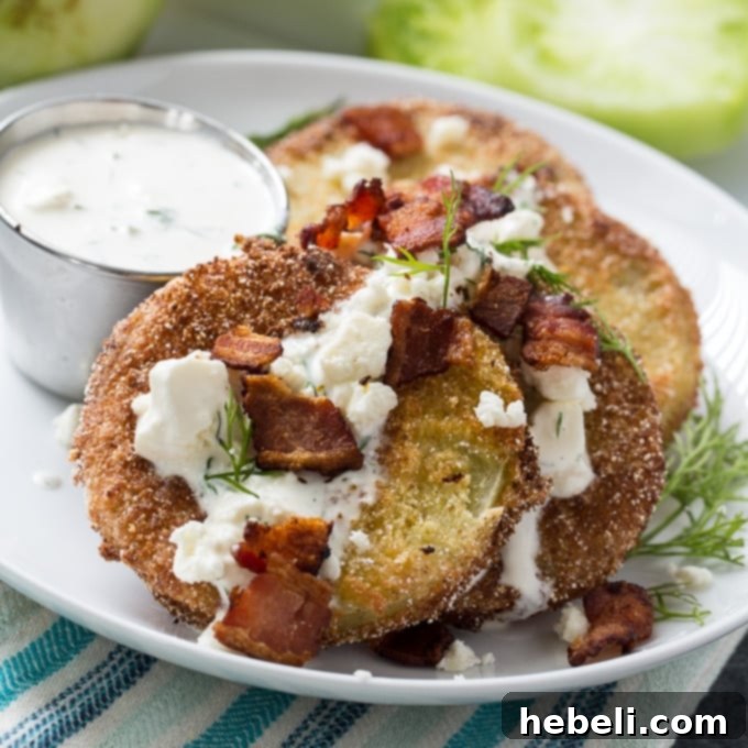Crispy Fried Green Tomatoes with Tangy Buttermilk Feta Dressing