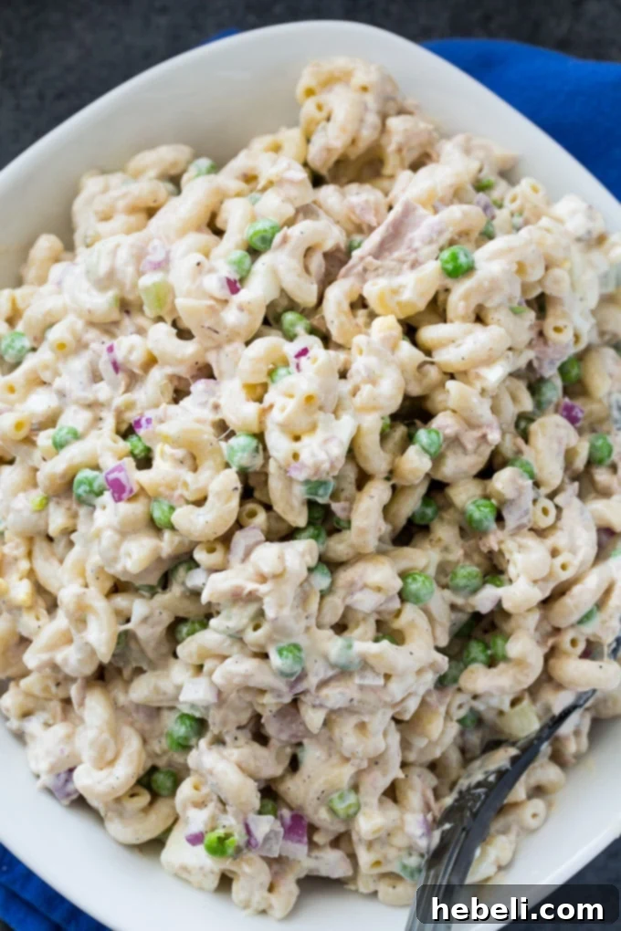 Creamy Tuna Macaroni Salad 6 Tuna Macaroni Salad make a quick and easy picnic side.