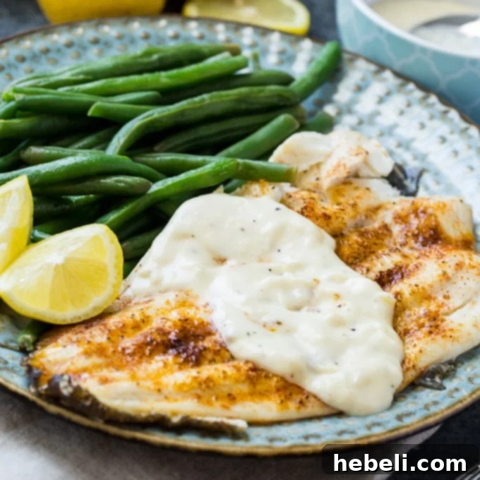 Broiled Flounder with Zesty Lemon Cream 2 Broiled Flounder with Lemon Cream Sauce - a quick and elegant dish