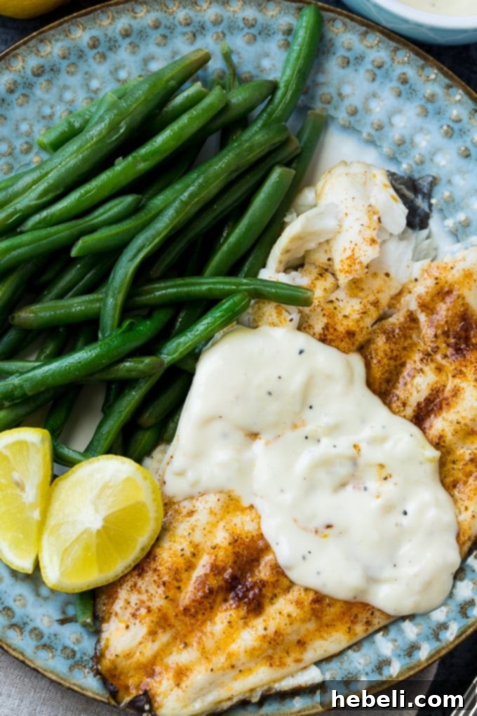 Broiled Flounder with Zesty Lemon Cream 3 Broiled Flounder with Lemon Cream Sauce - fast and delicious