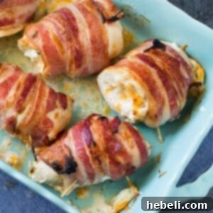 Bacon Wrapped Jalapeno Popper Stuffed Chicken
