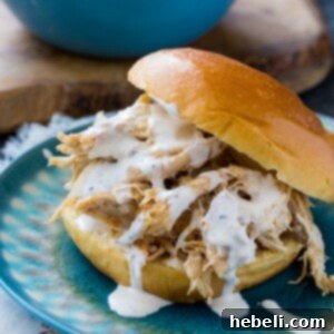Slow Cooker Alabama White Pulled Chicken 6 A small image of the Slow Cooker Pulled Chicken with Alabama White BBQ Sauce
