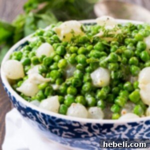 Creamed Peas and Pearl Onions recipe image