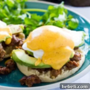Mexican Eggs Benedict with chorizo