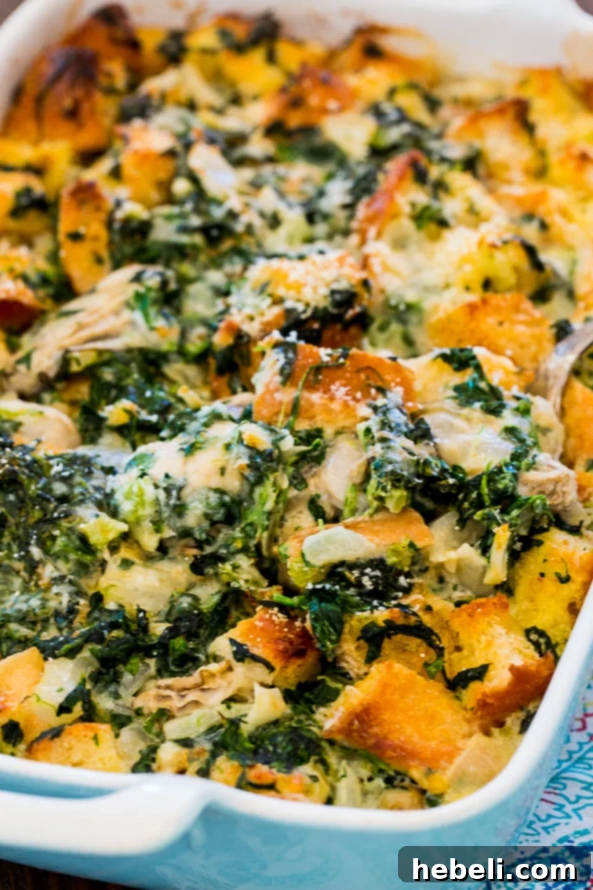 Decadent Oyster Rockefeller Bake 2 Oysters Rockefeller Bread Pudding - a savory and indulgent dish perfect for special occasions.