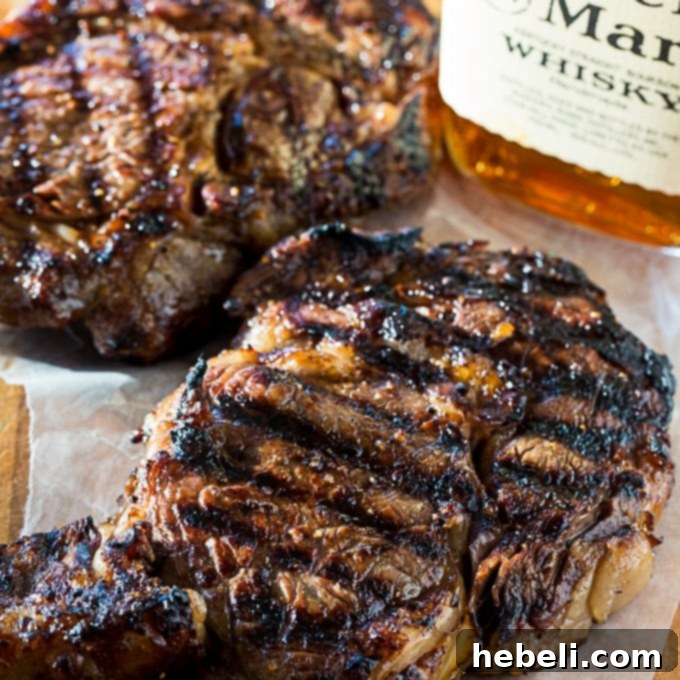 Perfectly Grilled Bourbon Steaks