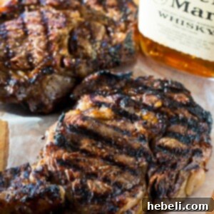 Plated Grilled Bourbon Steaks