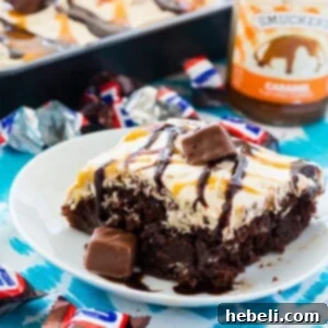Snickers Poke Cake