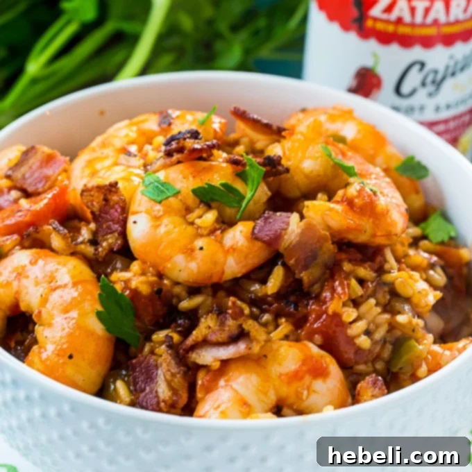Red Rice with Shrimp and Bacon, a delightful Southern dish