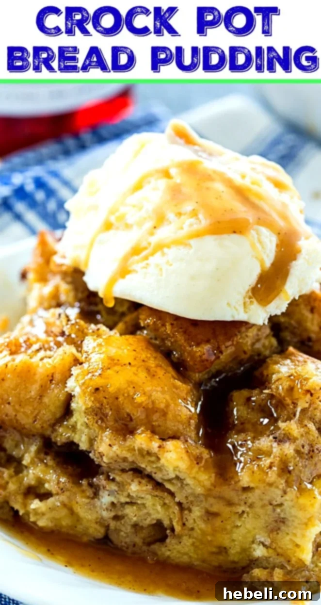 Effortless Indulgence: Crock Pot Bread Pudding with Buttery Rum Sauce 6 Crock Pot Bread Pudding