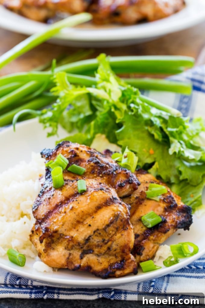 Plated Grilled Teriyaki Chicken
