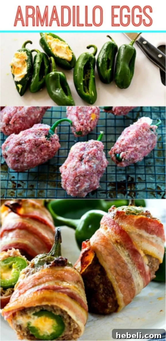 How to make Armadillo Eggs, step-by-step assembly on a wooden board.