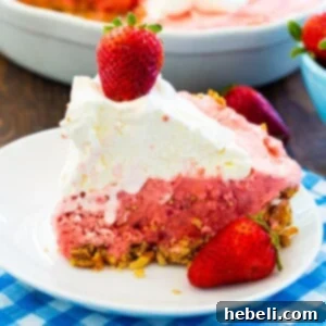 Strawberry Pretzel Icebox Pie
