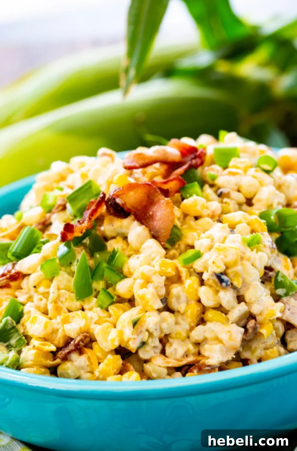 alapeno Popper Grilled Corn Salad in serving bowl.