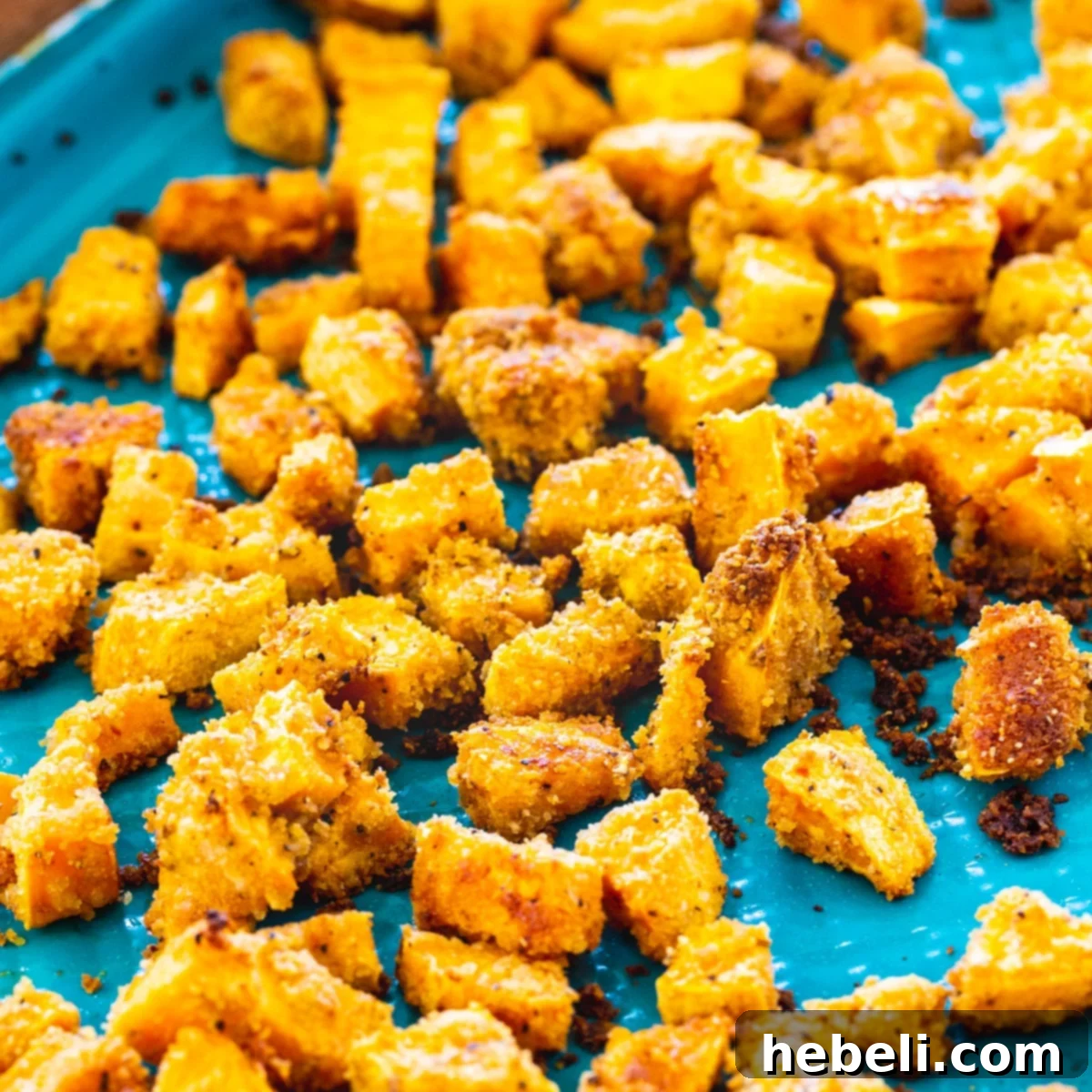 Shake and Bake Sweet Potatoes on baking sheet, ready to be served.