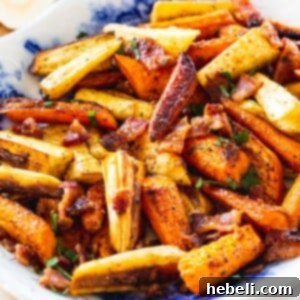 Roasted Carrots and Parsnips with Bacon