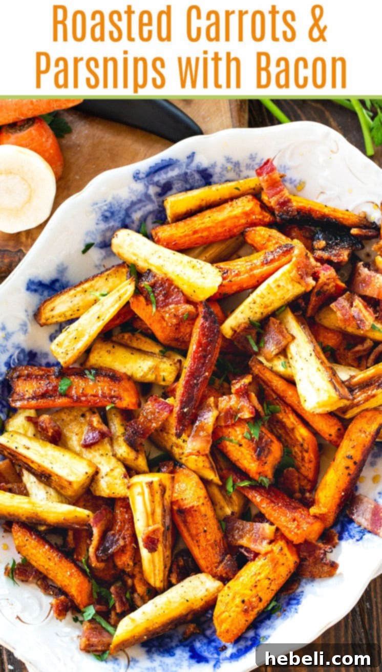 Roasted Carrots and Parsnips with Bacon