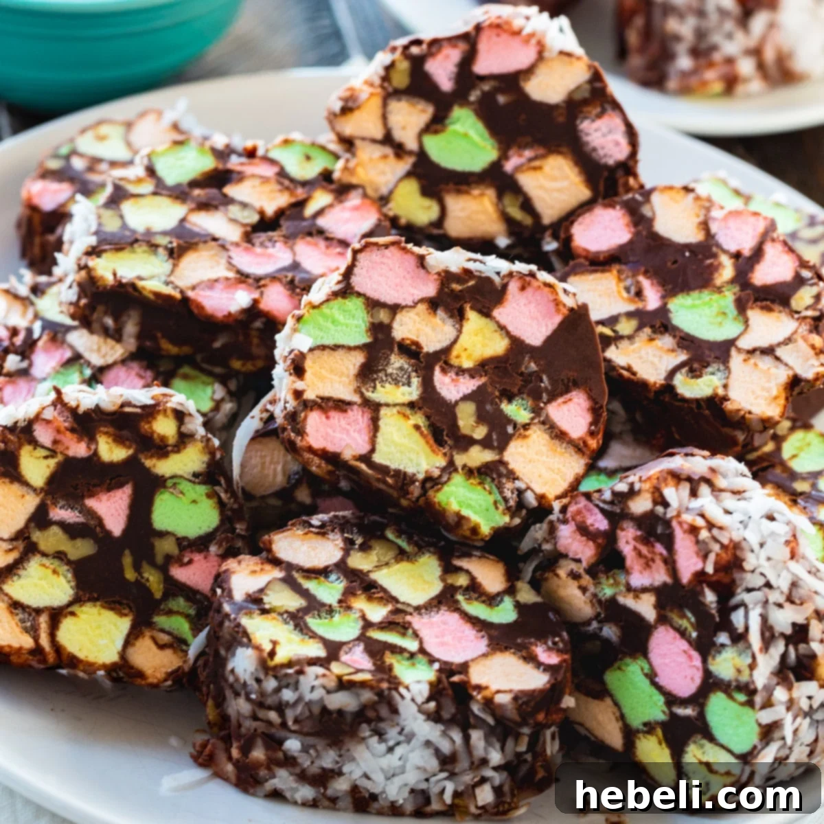 Church Window Cookies piled on a plate, showcasing their vibrant colors and unique texture.