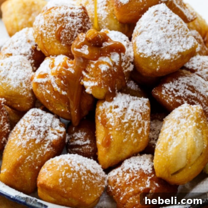 Biscuit Beignets - so easy to make and delicious, using refrigerated biscuits for a quick Mardi Gras treat