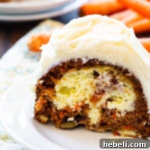 Cream Cheese Filled Carrot Cake