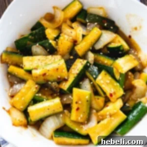 Zucchini cooked with soya sauce and teriyaki sauce