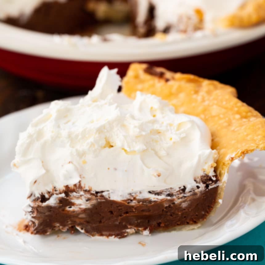 Nutella Pie with Whipped Cream Topping