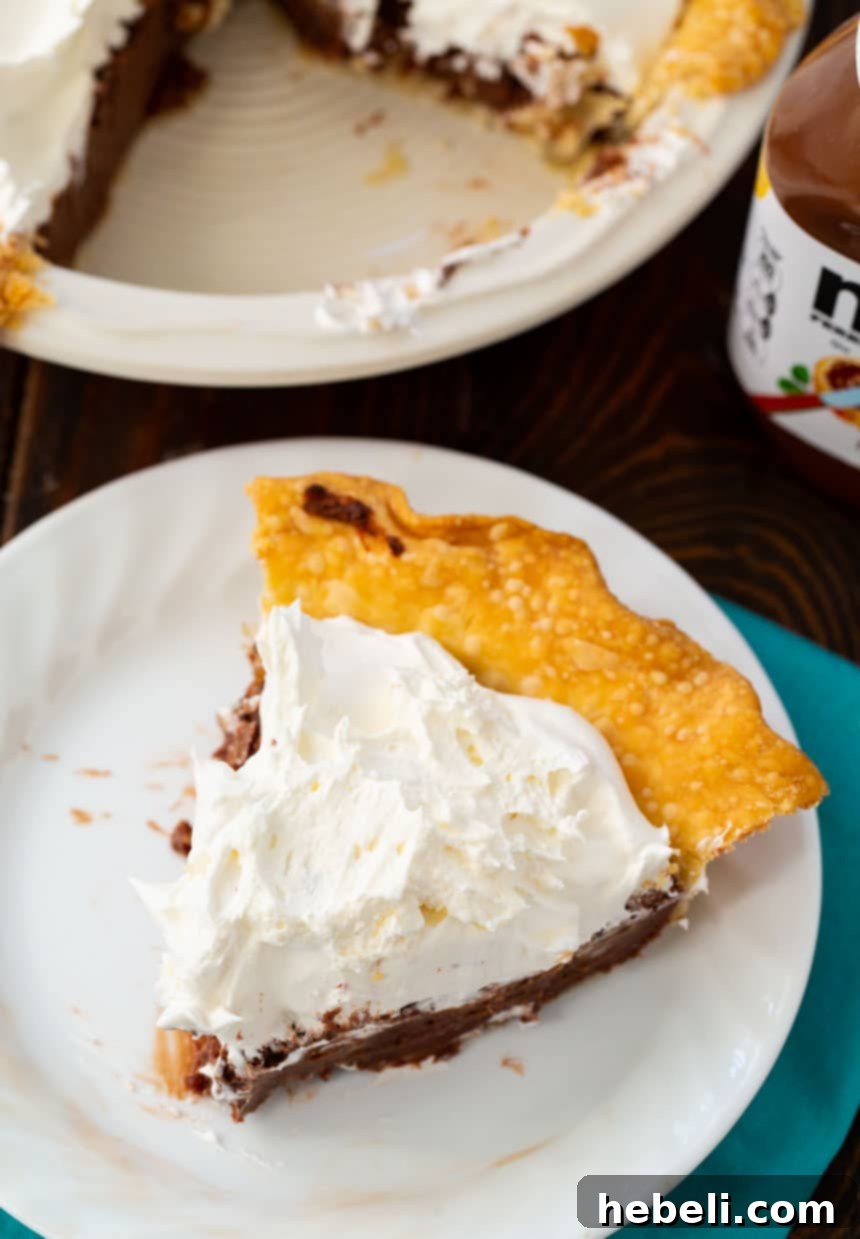 Rich and Fudgy Nutella Pie